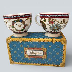 BRIGHTON Oversized Tea Coffee Cocoa Mugs LOVE New With Box